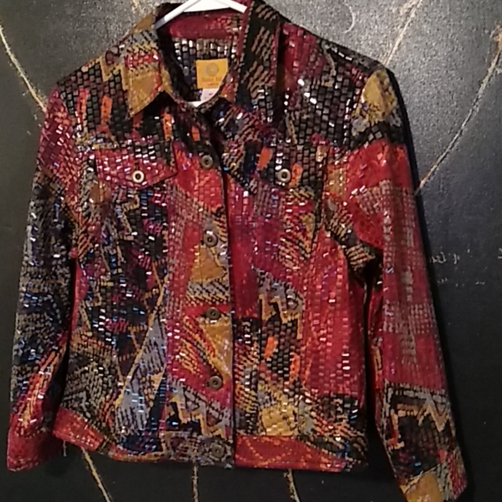 NWOT Ruby Rd.  Shiny Jacket, 8P